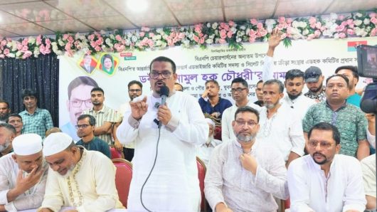 বিয়ানীবাজারে বিএনপি ও অঙ্গসংগঠনের নেতাকর্মীদের সাথে ড.এনামুল হকের মতবিনিময়