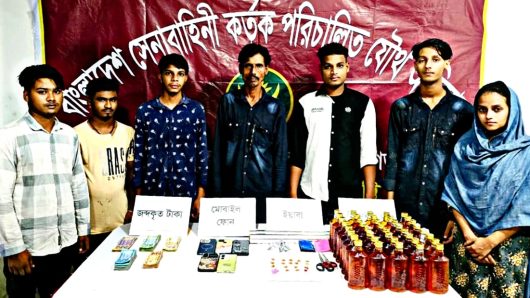 গোলাপগঞ্জে সেনা অভিযানে মদ ইয়াবাসহ গ্রেফতার ৬