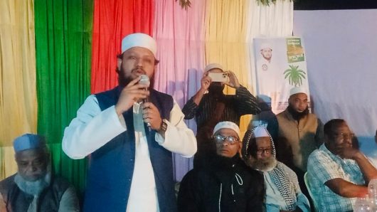 গোলাপগঞ্জের খেজুর গাছের প্রার্থী হাফিজ মাওলানা ফখরুল ইসলামের উঠান বৈঠক