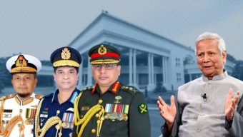 হঠাৎ যমুনায় তিন বাহিনী প্রধান