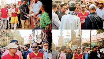 হুমায়ুন কবির পক্ষ থেকে সিলেট নগরীতে ধানের শীষের পক্ষে ব্যাপক গণসংযোগ