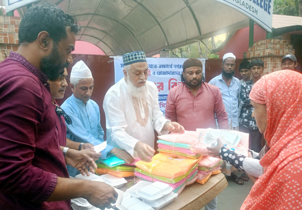 সিলেট মহানগর বিএনপির নির্বাচিত সভাপতি নাসিম হোসাইনের উদ্যোগে মশারী ও ইফতার বিতরণ