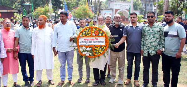 মহান স্বাধীনতা দিবসে জাতীয় বিদ্যুৎ শ্রমিক কর্মচারী ইউনিয়ন সিলেট-সুনামগঞ্জ জেলা শাখার শ্রদ্ধা নিবেদন