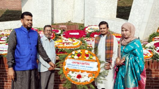 মহান স্বাধীনতা ও জাতীয় দিবসে জাতীয় জনতা পার্টির শ্রদ্ধা নিবেদন