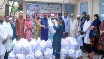 জালালাবাদ প্রবাসী কল্যাণ পরিষদের উদ্যোগে গরিব ও অসহায়দের মধ্যে খাদ্যসামগ্রী বিতরণ