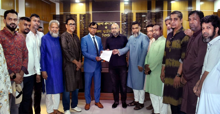 সিলেটের অব্যাহত লোডশেডিং ও জ্বালানী সংকট নিরসনে দোকান মালিক সমিতি সিলেট জেলার স্মারকলিপি পেশ