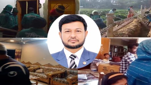 সিলেটে আওয়ামী লীগ নেতা মিসবাহ উল ইসলামের বাড়ি, অফিস ও ব্যবসায় প্রতিষ্ঠানে দফায় দফায় হামলা, অগ্নিসংযোগ