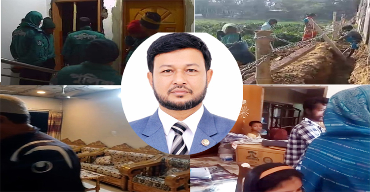 সিলেটে আওয়ামী লীগ নেতা মিসবাহ উল ইসলামের বাড়ি, অফিস ও ব্যবসায় প্রতিষ্ঠানে দফায় দফায় হামলা, অগ্নিসংযোগ