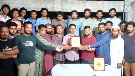 শাহপরানে বাহুবল ইউনিক ক্লাব কতৃক প্রবাসী কামাল হোসেন সংবর্ধিত