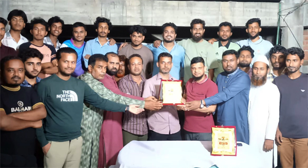 শাহপরানে বাহুবল ইউনিক ক্লাব কতৃক প্রবাসী কামাল হোসেন সংবর্ধিত